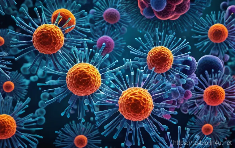 나노의학과 약물 전달 - **Microscopic Nanoparticle Precision Medicine**
    A high-resolution, futuristic microscopic view o...